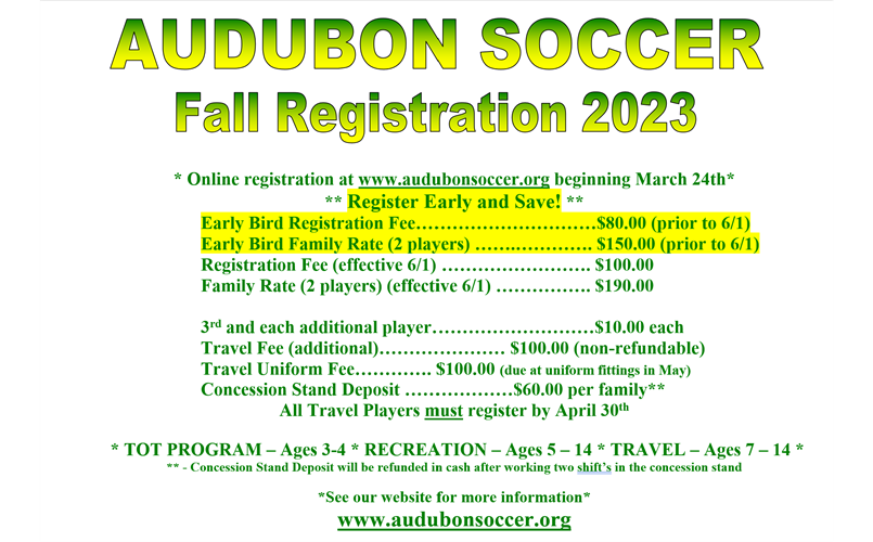 Fall 2023 Registration is Open!